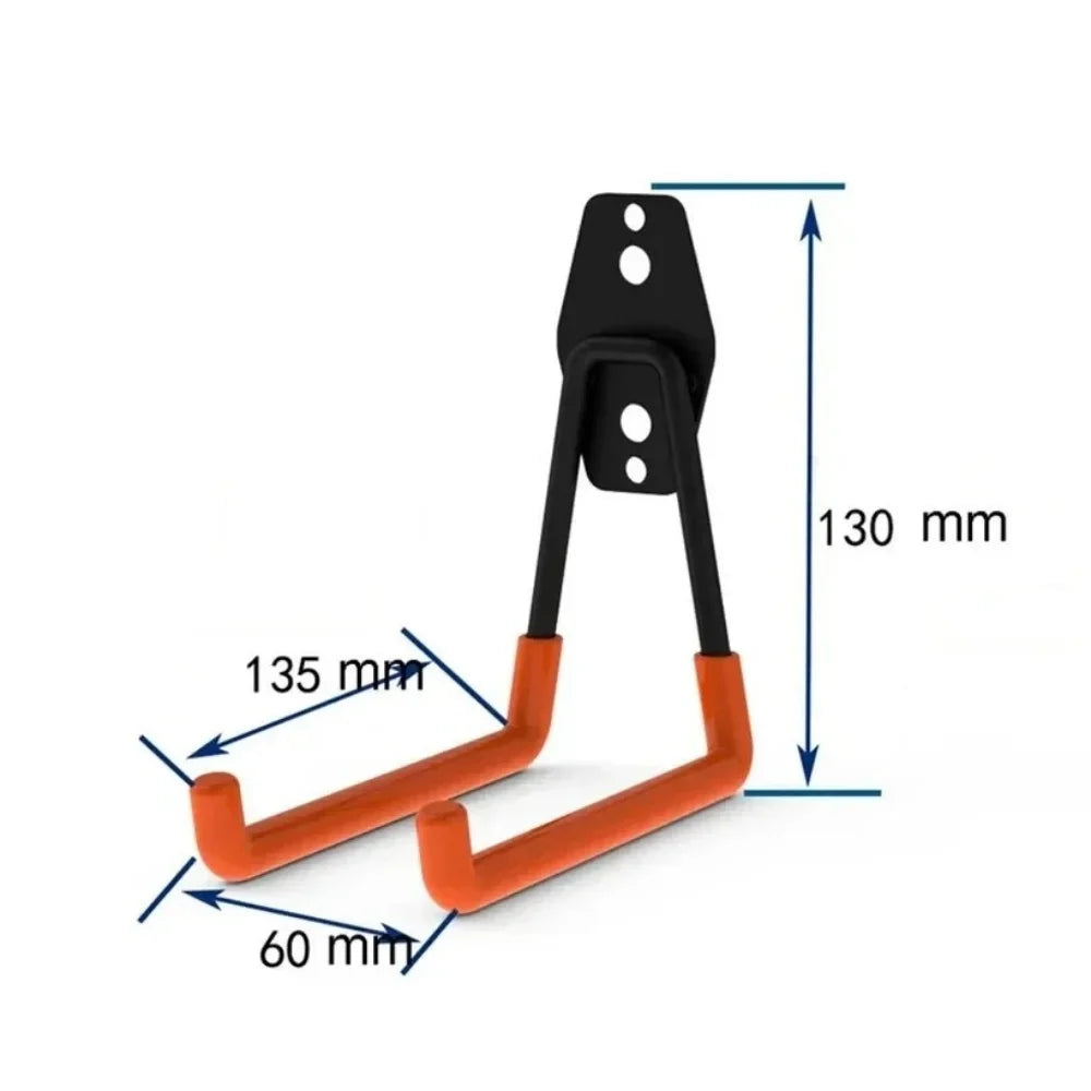 Sturdy Heavy Duty Metal Bike Wall Mount Hook - Ultimate Garage Organizer for Bicycles and More