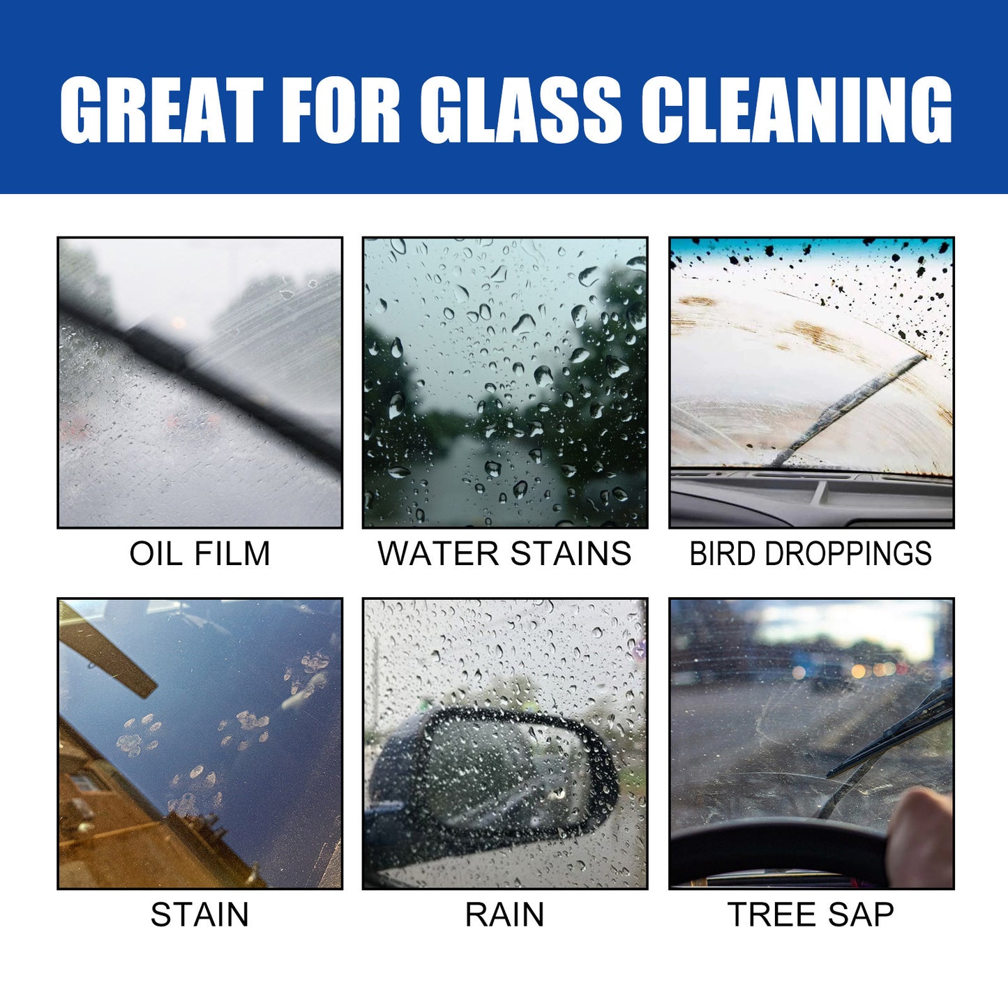 Car Window Glass Cleaning Stain Oil-removing Film Cleaner