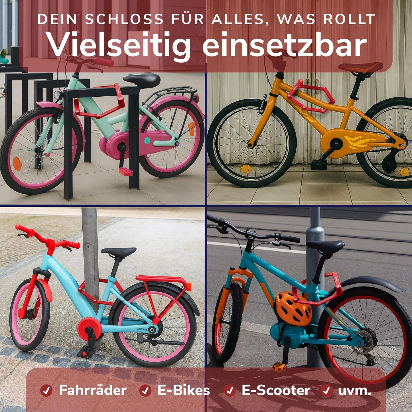 Sicher und Kompakt: Kinder-Faltschloss für Fahrräder mit Sicherheitslevel 10 und 2 Schlüsseln