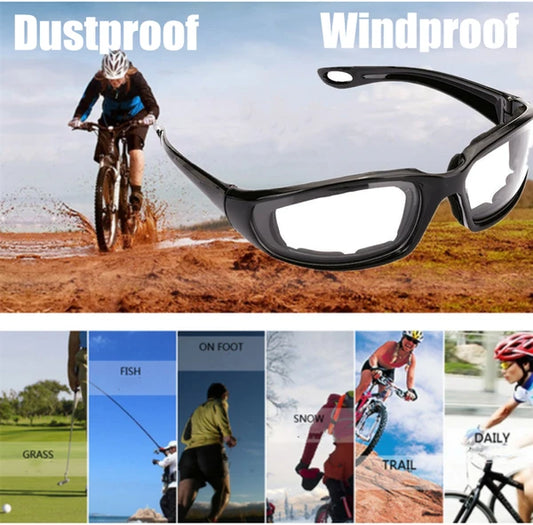 3Pair Motorcycle Riding Glasses Wind Resistant Bike Goggles UV Protection Resistant Padded Comfortable Outdoor Sport Goggles