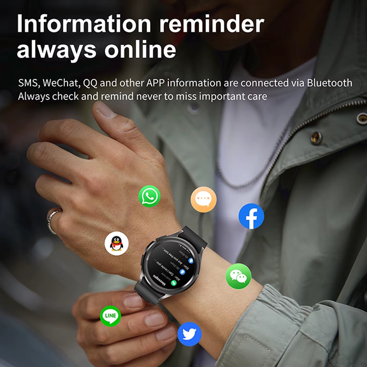 Classic Smart Watch Women Men Sports Fitness Health Waterproof Bluetooth Call Smartwatch