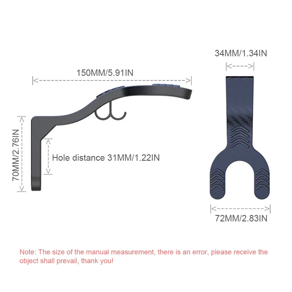 Heavy Duty Wall Mount Helmet Hook Rack - Space Saving Motorcycle Helmet Holder & Multi-Purpose Hanger for Garage, Entryway & More (Available in 1/2/4 Packs)