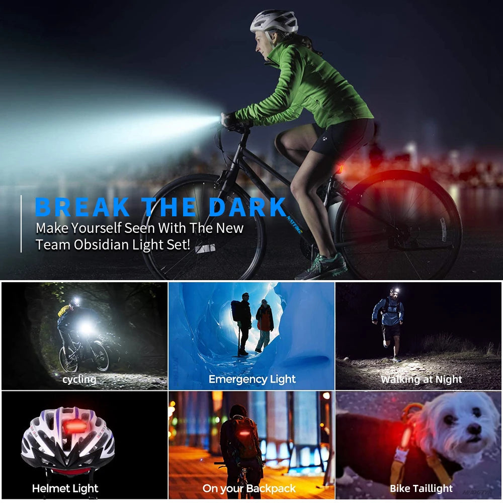NATFIRE 10000Mah 5000LM MTB Bicycle Front Light Bicycle 8*LED Front Bike Light Headlight Bike Accessories USB Rechargeable