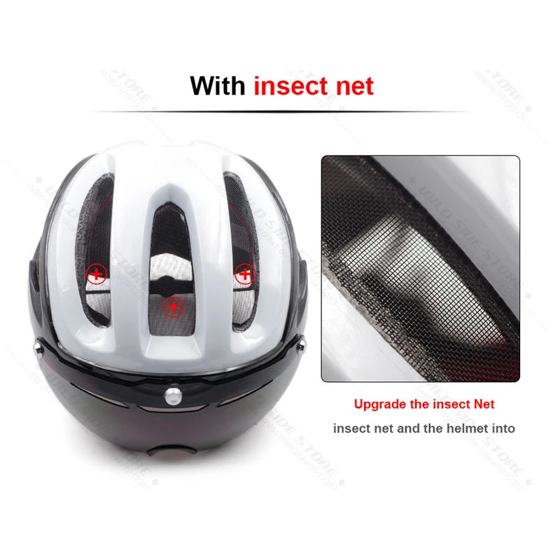 Ultraleve Capacete de Bicicleta para Homens Road Mtb Mountain Bike Capacete Lentes Óculos Equipamento de Ciclismo 9 Ventilações Casco Ciclismo