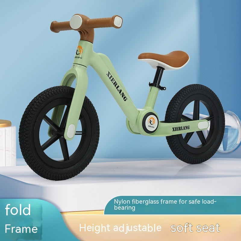 Kids Foldable Balance Bike — Pedal-Free | Ages 4–6 | Nylon & Fiberglass Frame