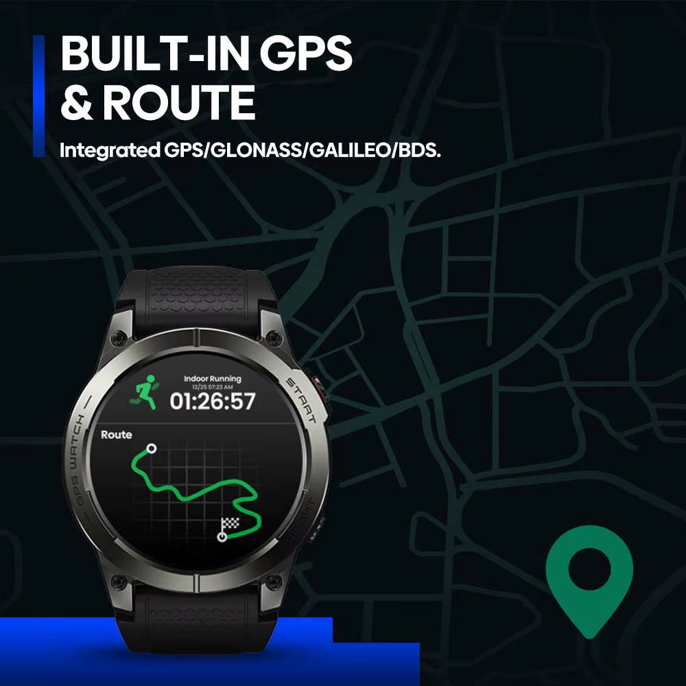 PRO GPS Smart Watch 1.43” HD AMOLED Display Built-In GPS Bluetooth Phone Calls Sports Smartwatch for Men