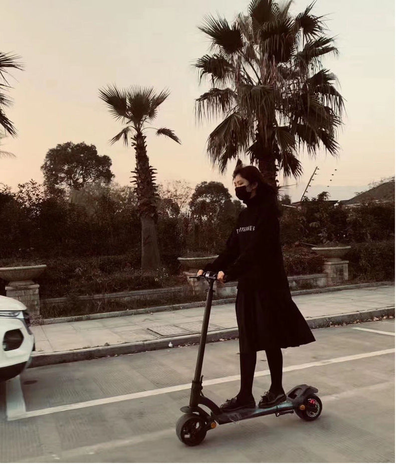 Double Drive Folding Electric Scooter – 9" Wide Tires, 36V