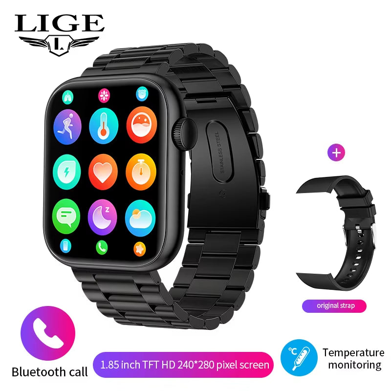 Smartwatch Bluetooth Calls Men Women Smartwatches Fitness Bracelet Custom Watch Face