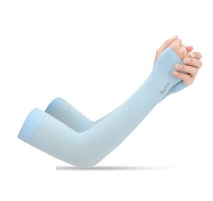 Summer cool sleeves sunscreen female armband sleeves sleeves men's sleeves driving anti-UV ice silk gloves long section