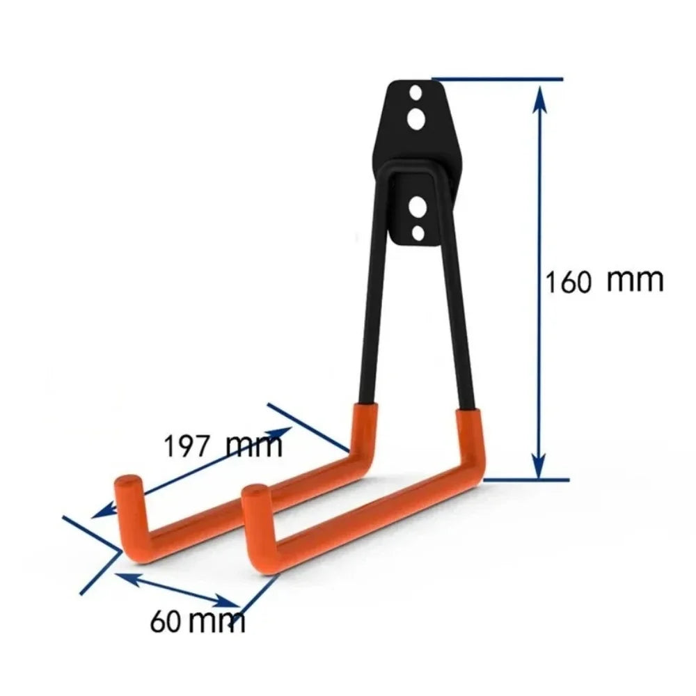 Sturdy Heavy Duty Metal Bike Wall Mount Hook - Ultimate Garage Organizer for Bicycles and More