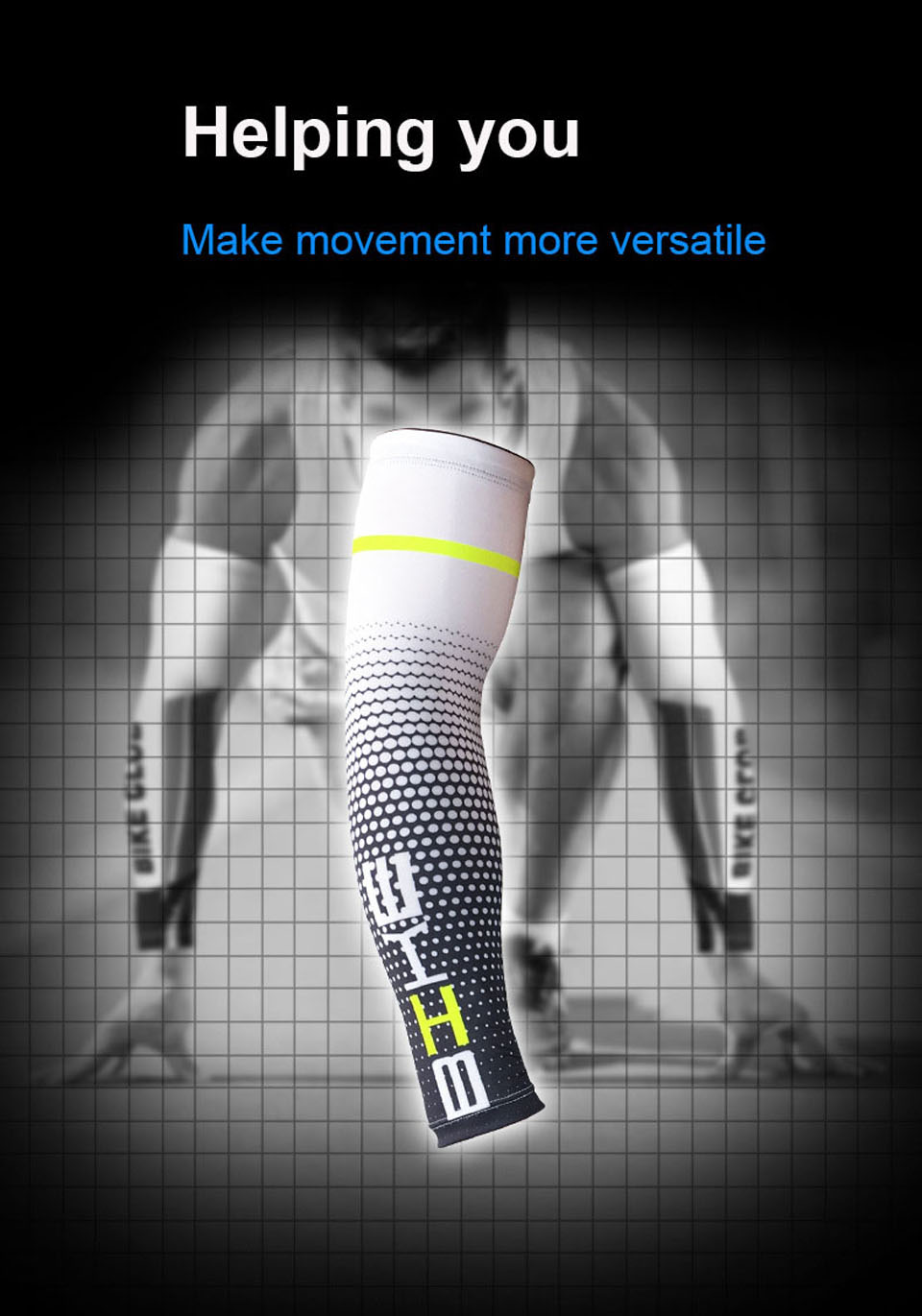 Cycling Arm Sleeves — Breathable Lycra | UV Protection | Unisex M/L/XL