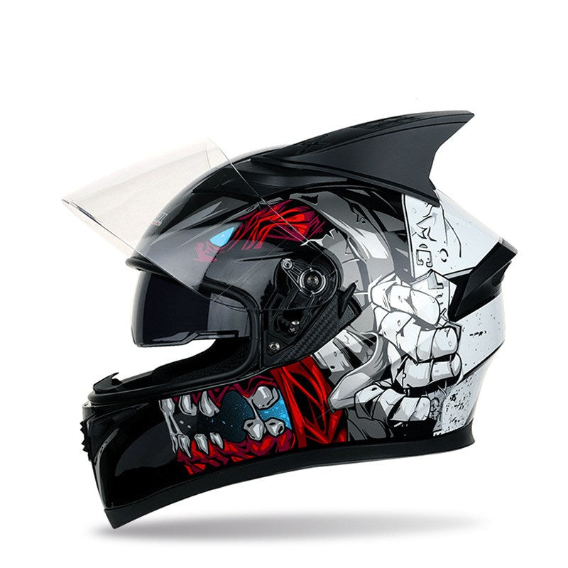 Capacete de corrida de motocicleta Four Seasons Corner - Segurança Encontra Moda!