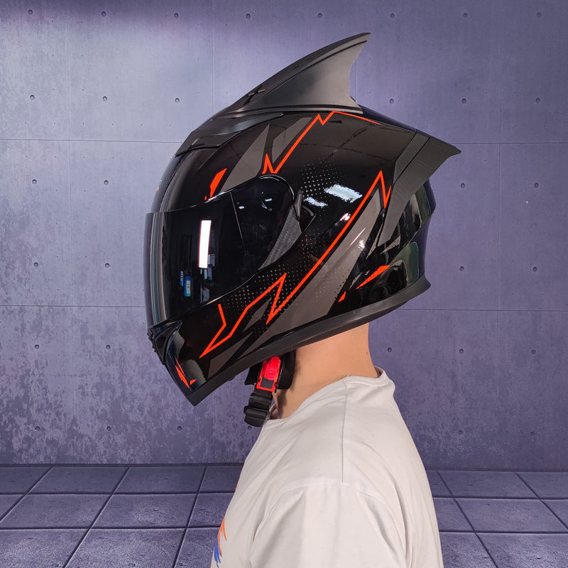 Full Face Motorcycle Helmet with Dual Visor & Anti-Fog