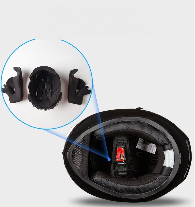 Full Face Motorcycle Helmet with Dual Visor & Anti-Fog