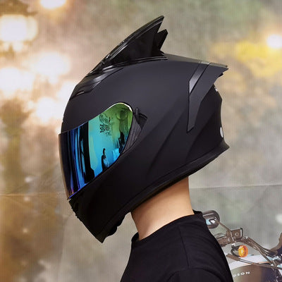 Full Face Motorcycle Helmet with Dual Visor & Anti-Fog