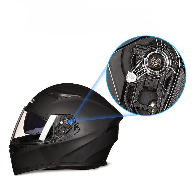 Full Face Motorcycle Helmet with Dual Visor & Anti-Fog