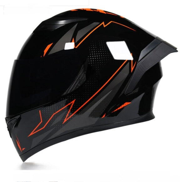 Full Face Motorcycle Helmet with Dual Visor & Anti-Fog
