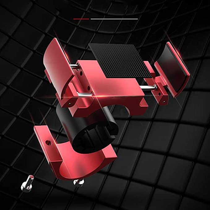 Aluminum Bike Phone Mount – Foldable, Anti-Shake, Face ID Compatible