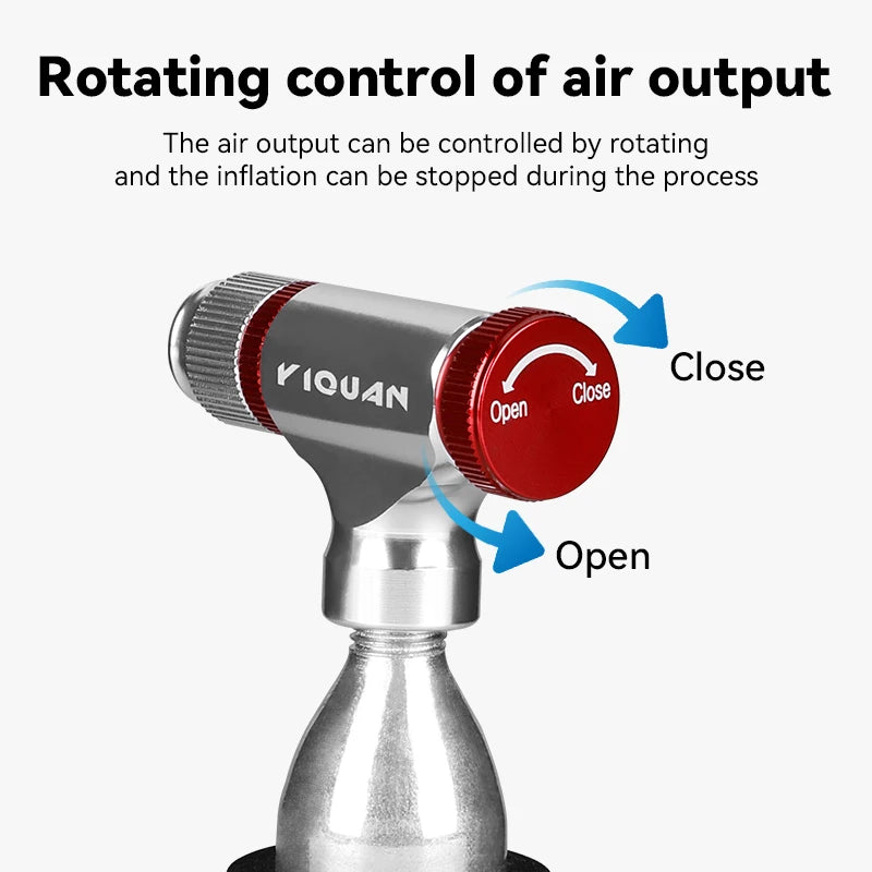 Fast CO2 Air Pump Portable Aluminum Alloy Road Bicycle Tire Inflator Adjustable MTB Tire Pump Bike Accessories