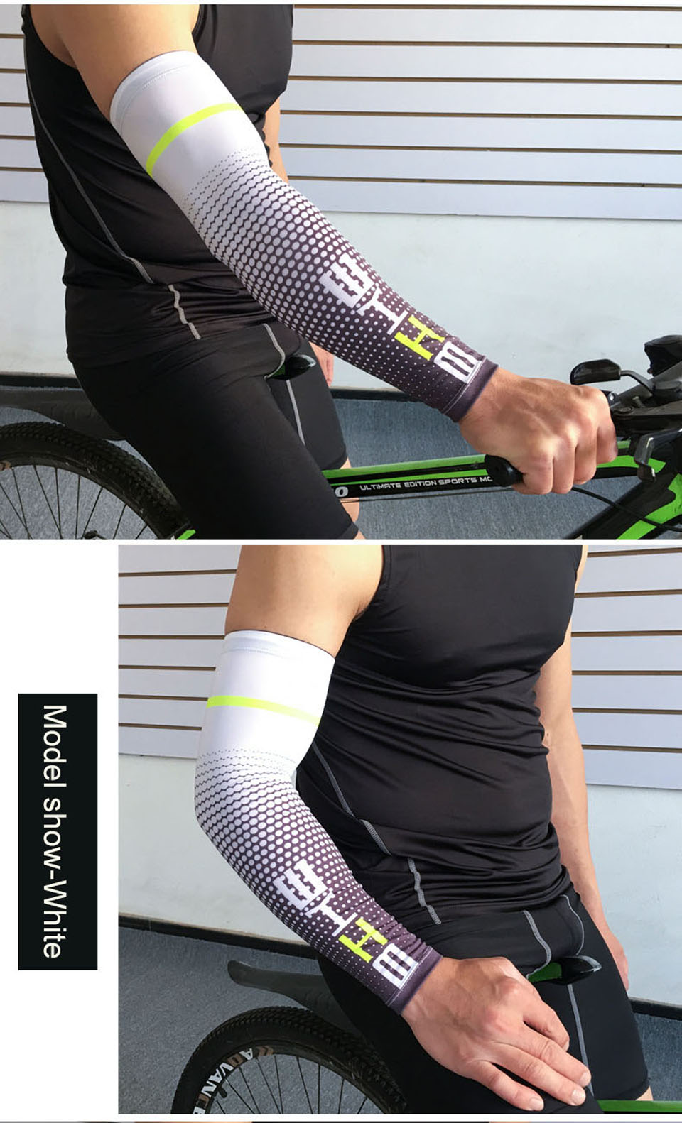 Cycling Arm Sleeves — Breathable Lycra | UV Protection | Unisex M/L/XL