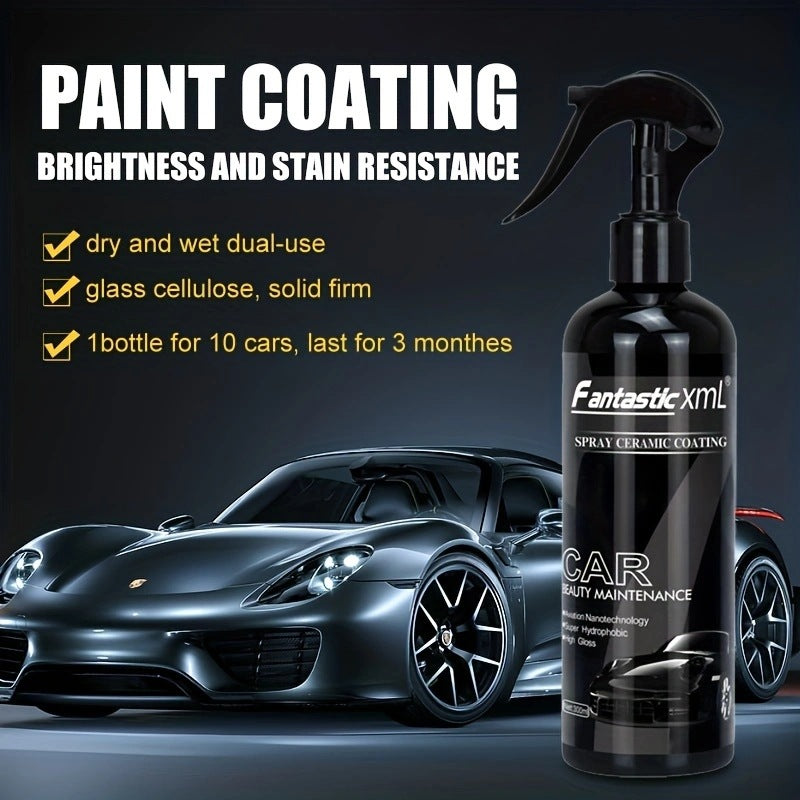 Nanometer Crystal Quick-acting Liquid Black And White Car Only Spray Waxing