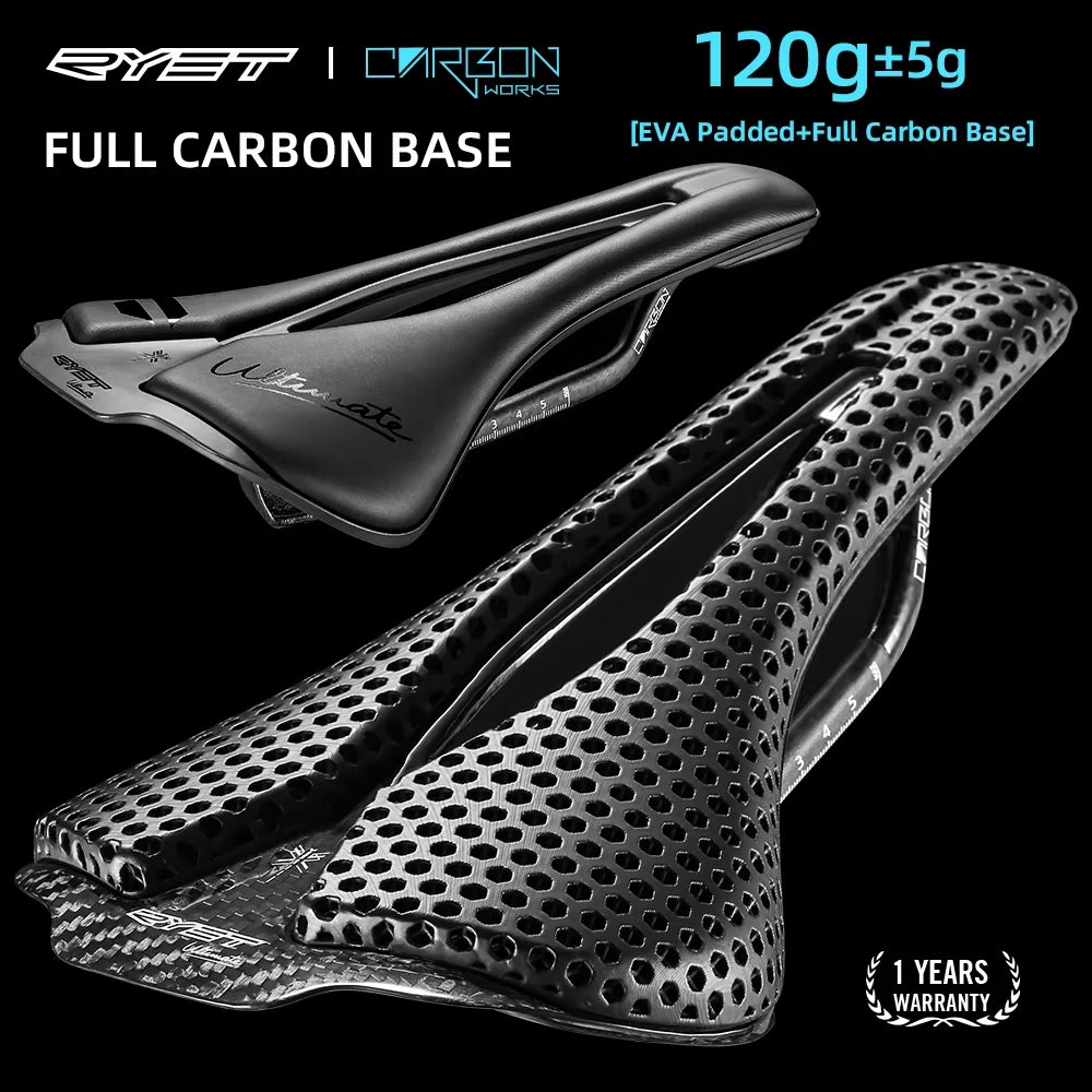 3D Printed Bicycle Saddle 120G Carbon Cushion Super Light Bike Seating for MTB Gravel Road Bike Seat Cycling Accessories