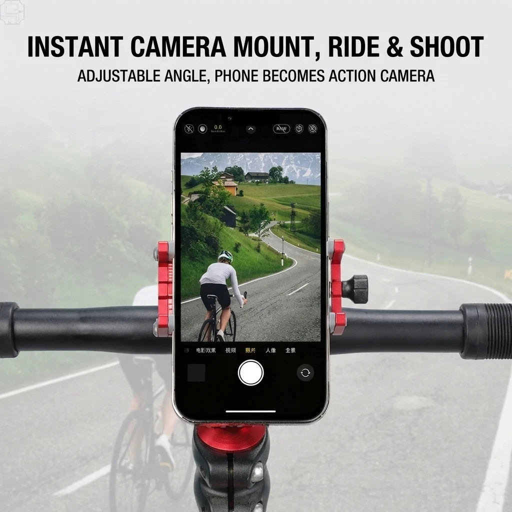 Secure Your Ride: Adjustable Aluminum MTB Phone Holder for All Smartphones