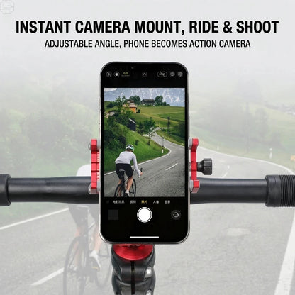 Secure Your Ride: Adjustable Aluminum MTB Phone Holder for All Smartphones
