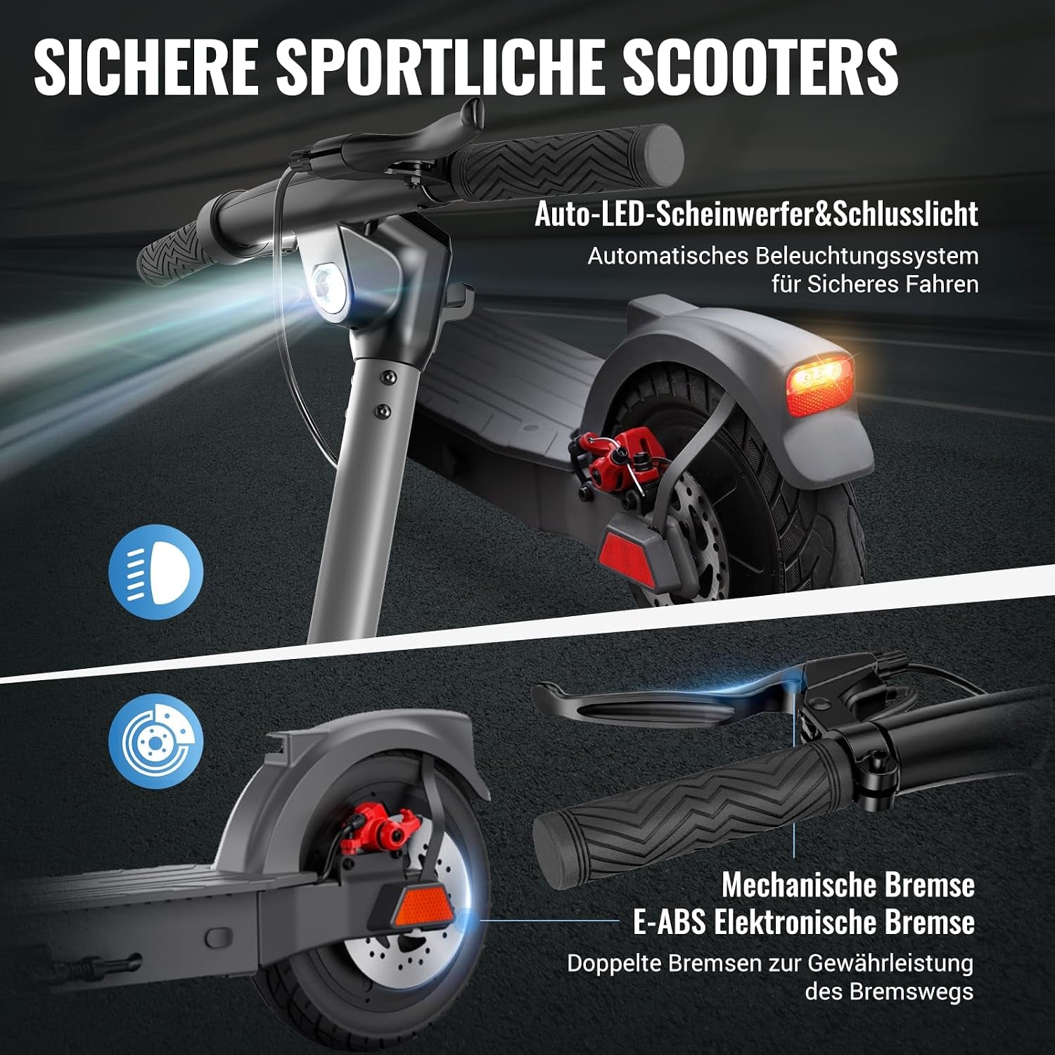 Trotinete Elétrica 10 Polegadas — Motor 350W, Bateria 36V 10,4Ah