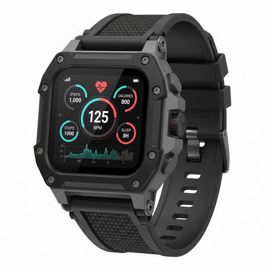 2026 Rugged Military Smartwatch – 2.01" Display, AI Voice & LP68 Waterproof