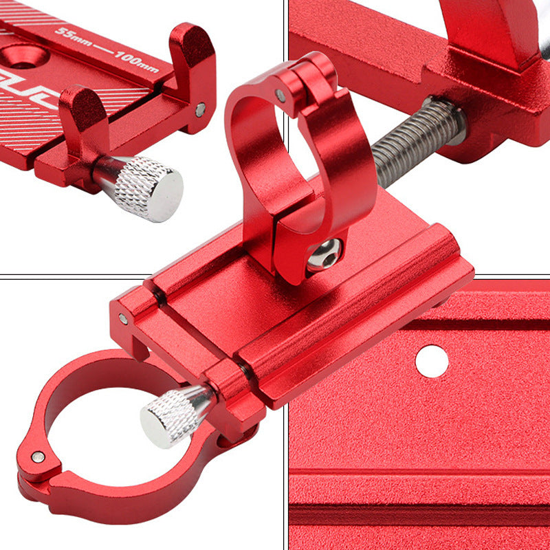 Aluminum Bicycle Phone Holder — Handlebar Mount | Universal Fit | 31.8mm Clamp