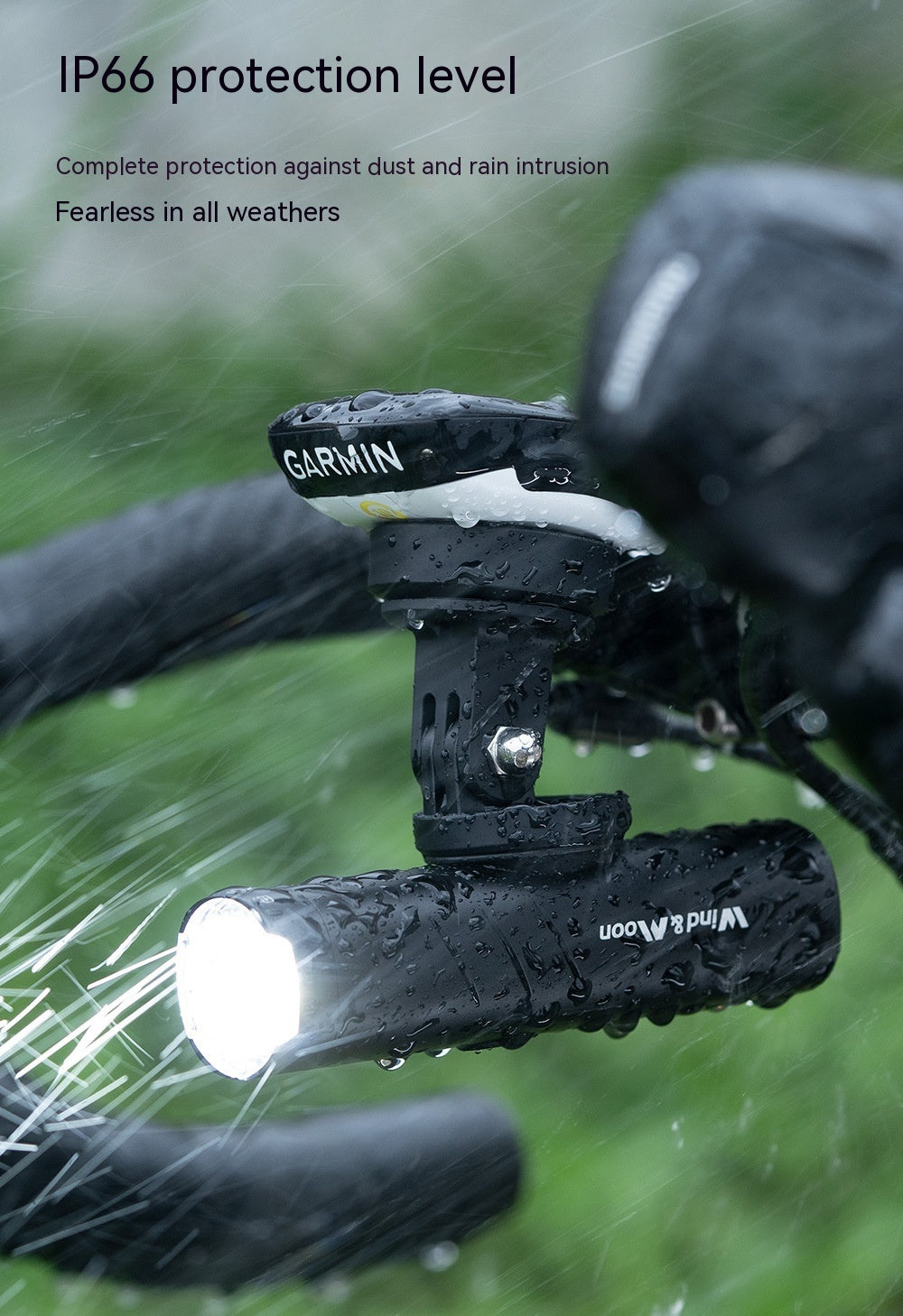 Farol recarregável para ciclismo de estrada e montanha