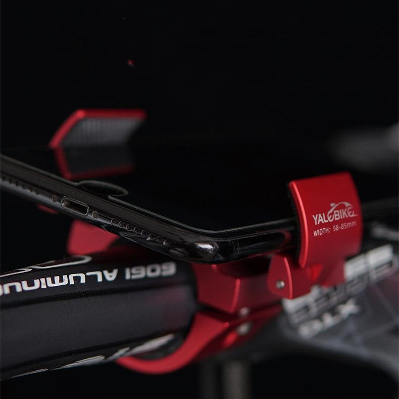 Aluminum Bike Phone Mount – Foldable, Anti-Shake, Face ID Compatible