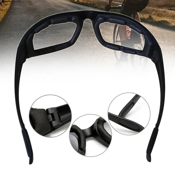 3Pair Motorcycle Riding Glasses Wind Resistant Bike Goggles UV Protection Resistant Padded Comfortable Outdoor Sport Goggles