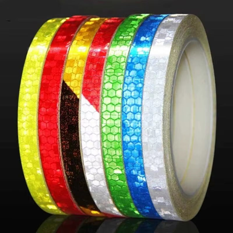Reflective Bike Tape - Fluorescent Safety Strips For Bicycle, Helmet & Scooter