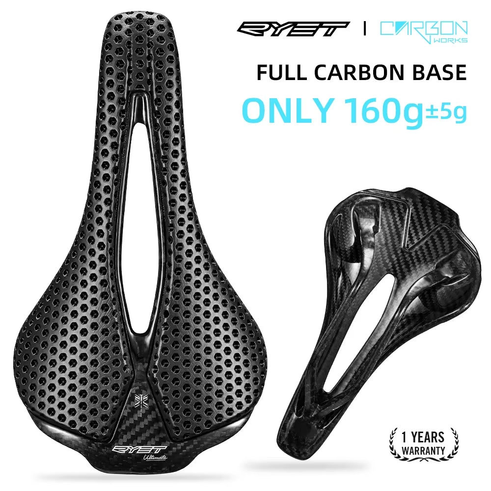 3D Printed Bicycle Saddle 120G Carbon Cushion Super Light Bike Seating for MTB Gravel Road Bike Seat Cycling Accessories