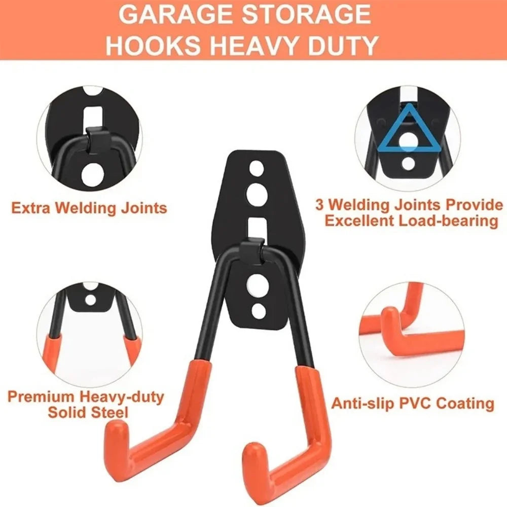 Sturdy Heavy Duty Metal Bike Wall Mount Hook - Ultimate Garage Organizer for Bicycles and More