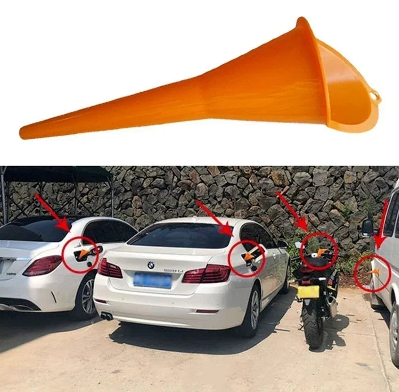 Car Long Stem Funnel Anti-Splash Gasoline Oil Filling Tool Plastic Car Truck Motor Oil Change Refueling Funnel Car Accessories