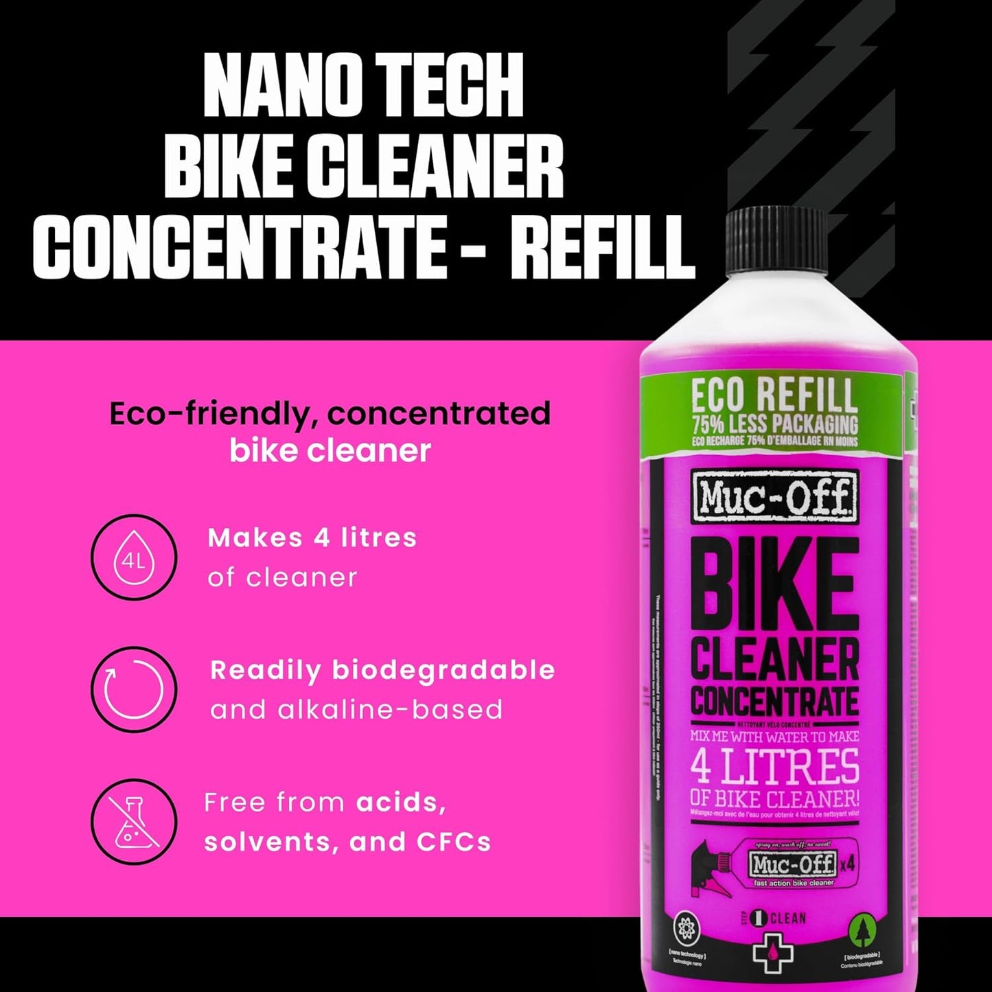 Muc-Off Nano Tech Bike Cleaner - Concentrated Bicycle Cleaning Solution