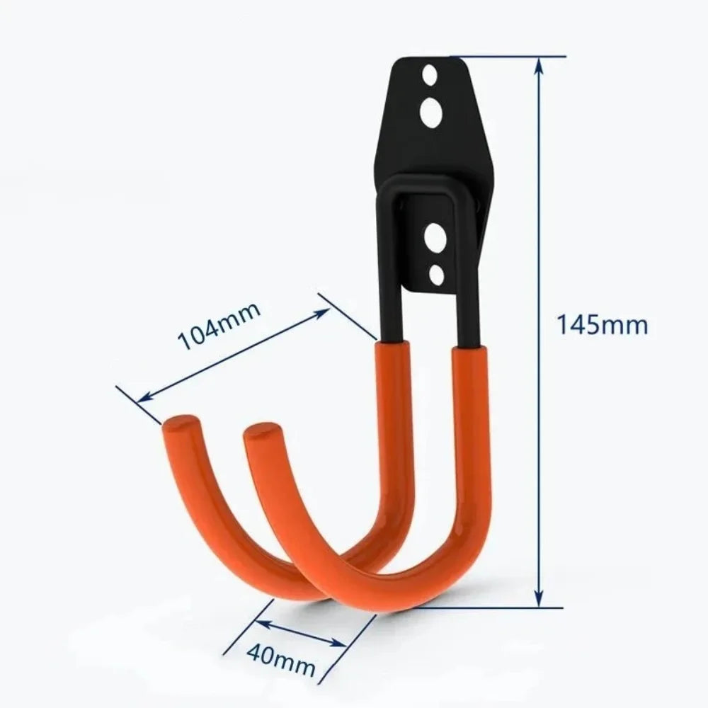 Sturdy Heavy Duty Metal Bike Wall Mount Hook - Ultimate Garage Organizer for Bicycles and More