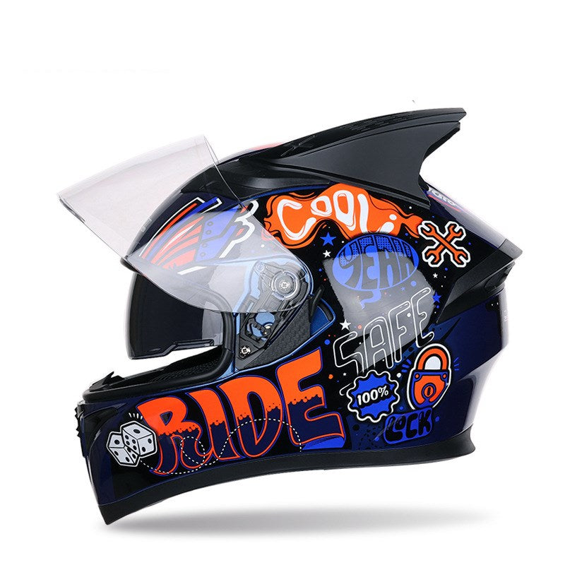Capacete de corrida de motocicleta Four Seasons Corner - Segurança Encontra Moda!