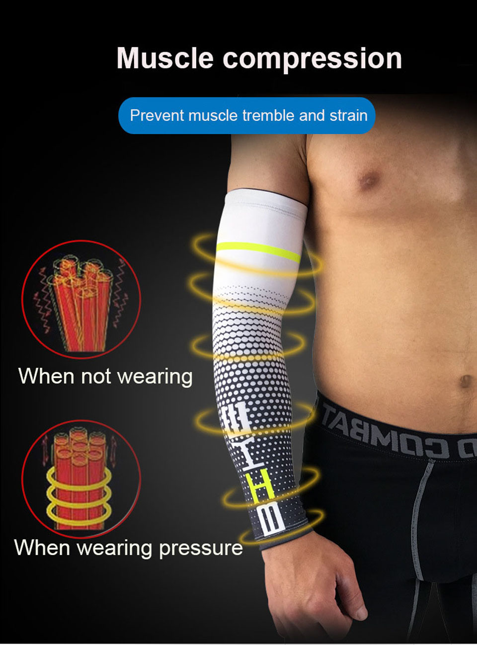 Cycling Arm Sleeves — Breathable Lycra | UV Protection | Unisex M/L/XL