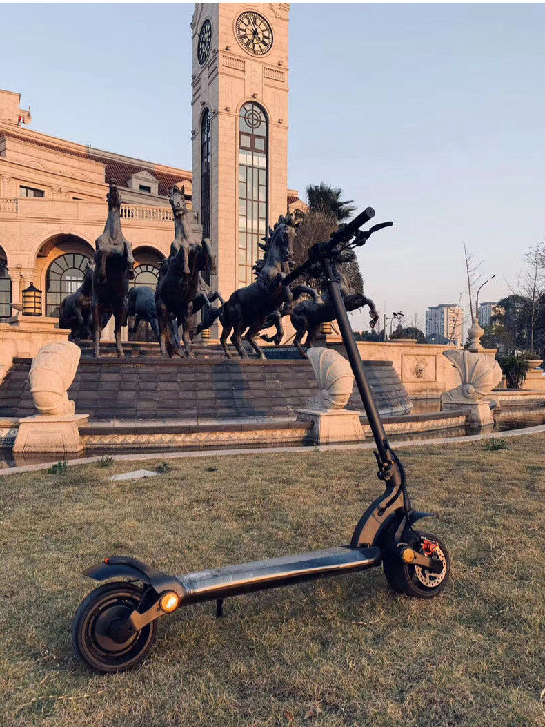 Double Drive Folding Electric Scooter – 9" Wide Tires, 36V
