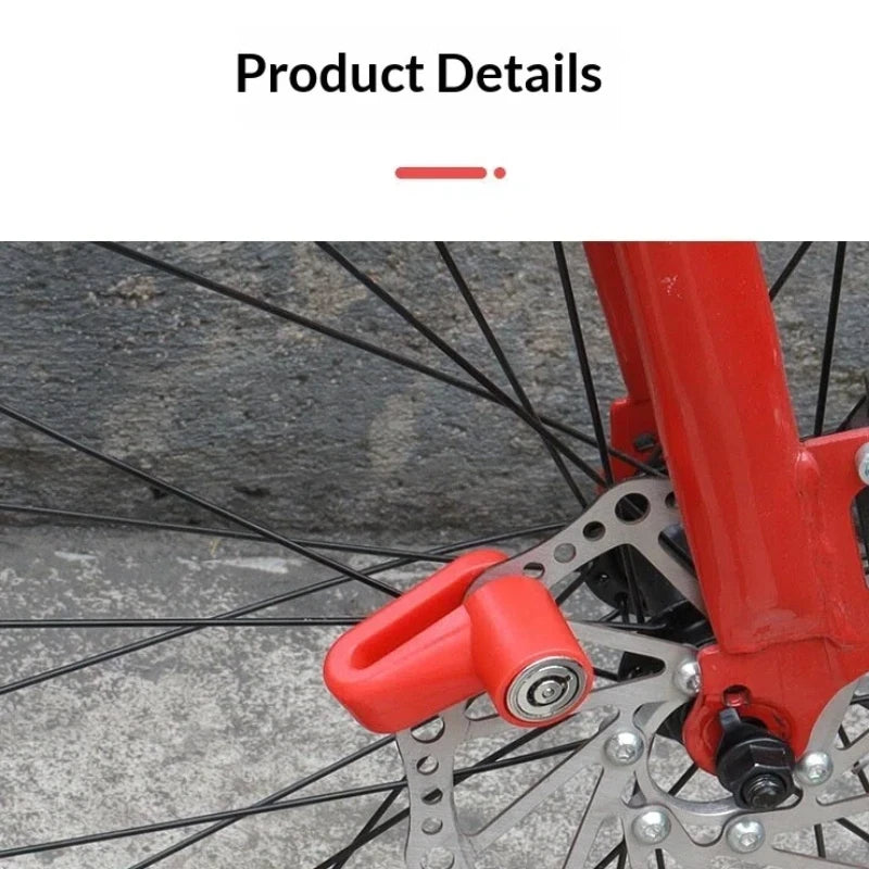 Anti-Theft Lock Electric Scooter Disc Brake Lock with Steel Wire Bicycle Mountain Bike Motorcycle Disc Lock Safety Theft Protect