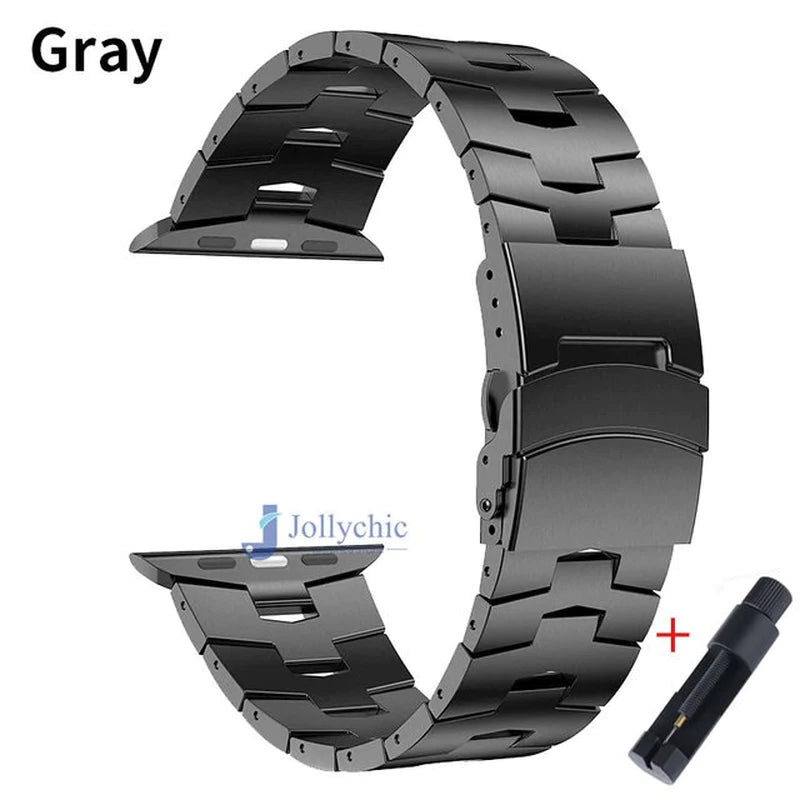 Titanium Metal Band for Apple Watch Series Ultra 8 7 6 Bracelet for 49Mm 45Mm 44Mm 42Mm 41Mm 40Mm 38Mm