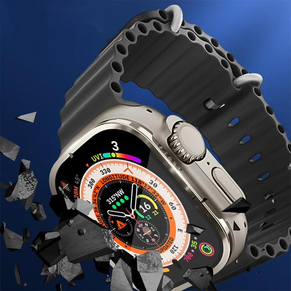 Vidro Temperado para Apple Watch Ultra 49Mm Protetor de Tela de Metal Acessórios Anti-risco HD Full Film Ultra 49 Mm