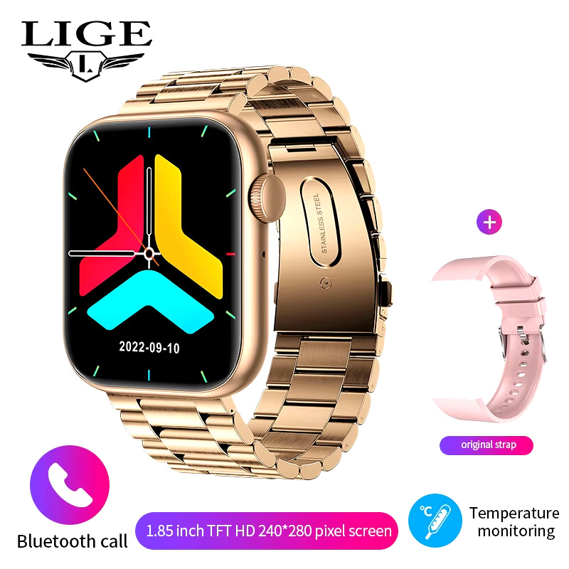 Smartwatch Bluetooth Calls Men Women Smartwatches Fitness Bracelet Custom Watch Face