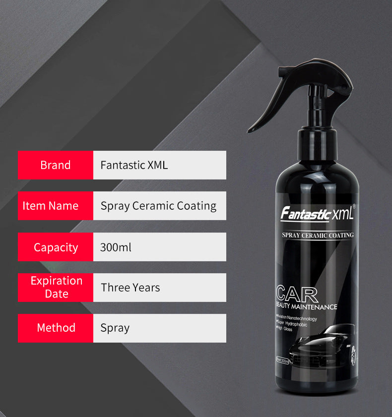 Nanometer Crystal Quick-acting Liquid Black And White Car Only Spray Waxing