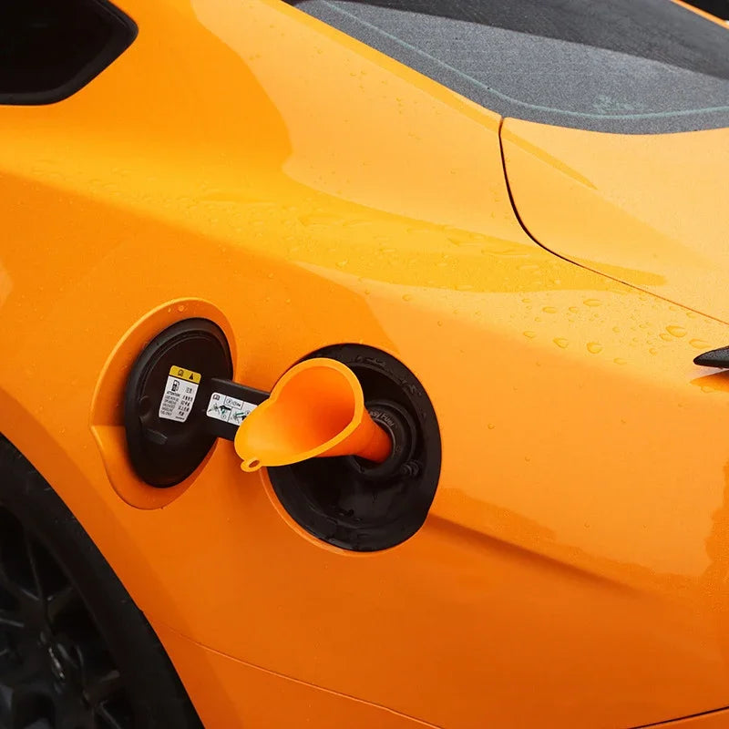 Car Long Stem Funnel Anti-Splash Gasoline Oil Filling Tool Plastic Car Truck Motor Oil Change Refueling Funnel Car Accessories