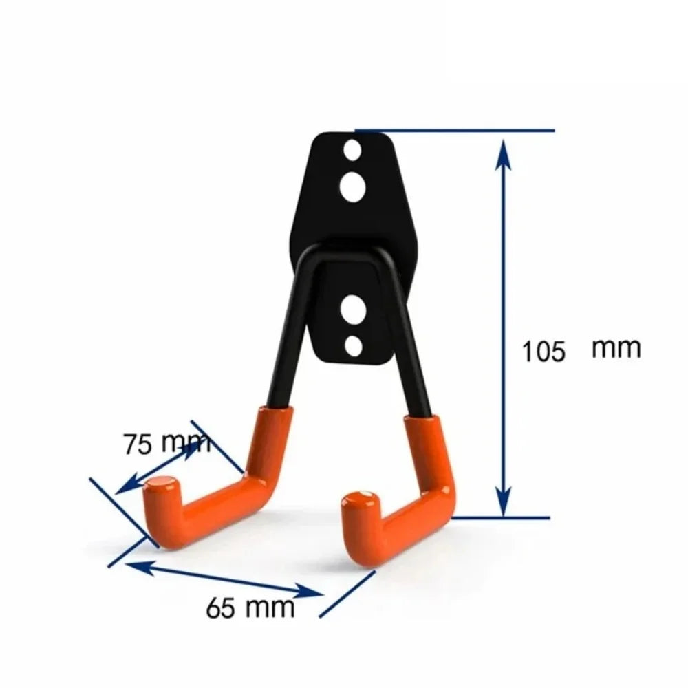 Sturdy Heavy Duty Metal Bike Wall Mount Hook - Ultimate Garage Organizer for Bicycles and More